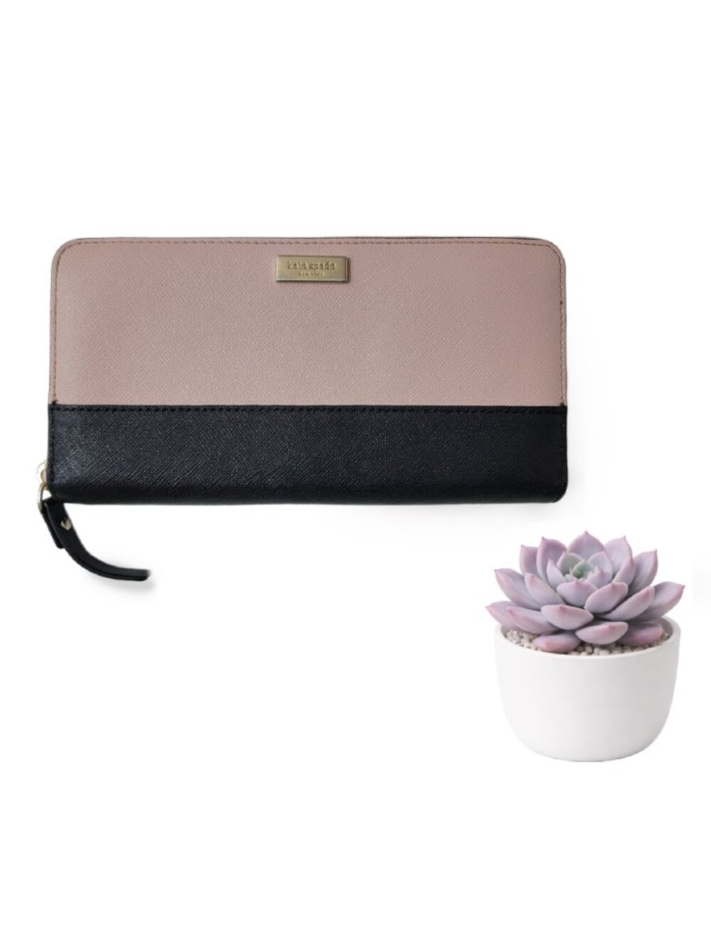 Kate Spade ♠️ Laurel Way Neda Continental Saffiano Leather Zip-Around Wallet